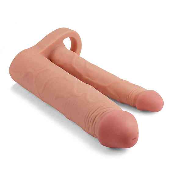 Насадка на член - Pleasure X-Tender Double Penis Sleeve Add 2" Flesh Sex Aura Київ