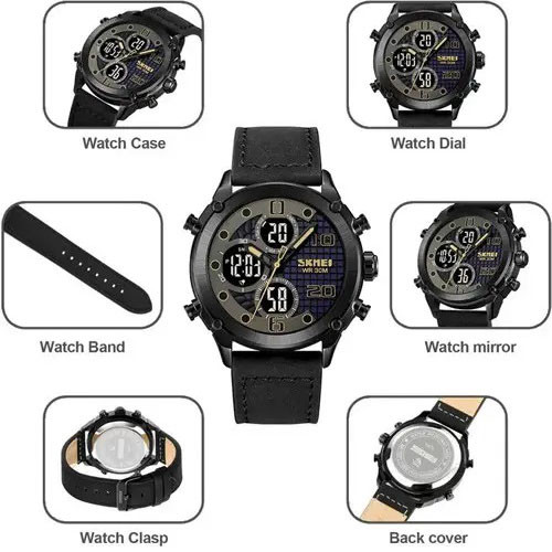 Часы тактические противоударные SKMEI 1975LBKBK, Тактические военные часы для ЗСУ Армейские топ QR-29 Львов - изображение 2