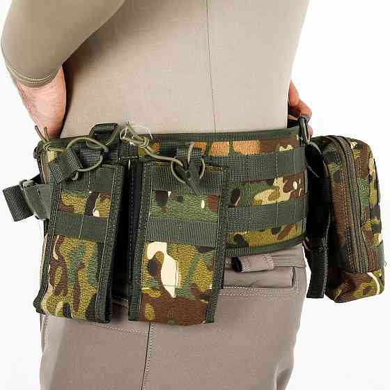 Разгрузочный пояс РПС для военных, разгрузка тактическая с системой MOLLE, Камуфляж зеленый Каменец-Подольский