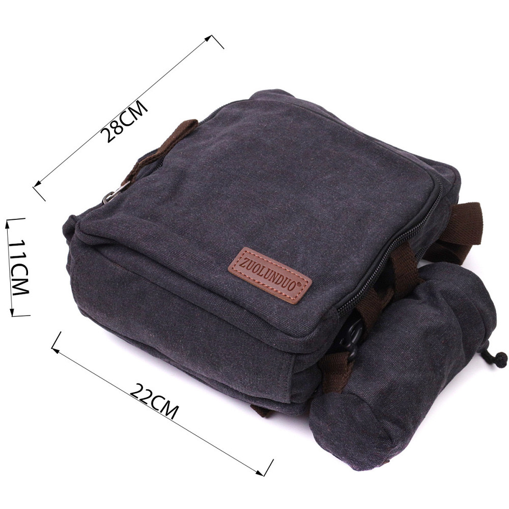 Текстильна сумка з чохлом для води Vintage 22208 Чорний Київ - фото 10