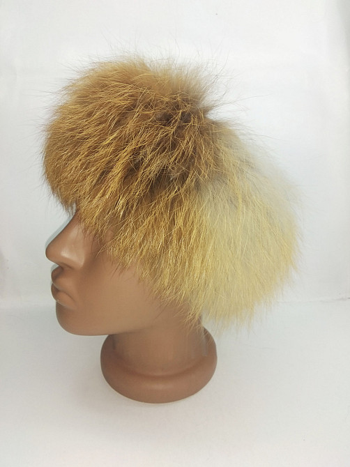 Хутряна пов'язка на голову жіноча Рудий Харків - фото 2