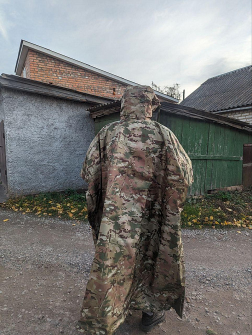 Антитепловізор накидка пончо захист від тепловізорів, плащ костюм від тепловізора дощовик пончо муль Днепр - изображение 6