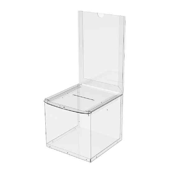 Скринька для пожертвувань EKOSTAR із замком 215х215х200/500 мм Київ