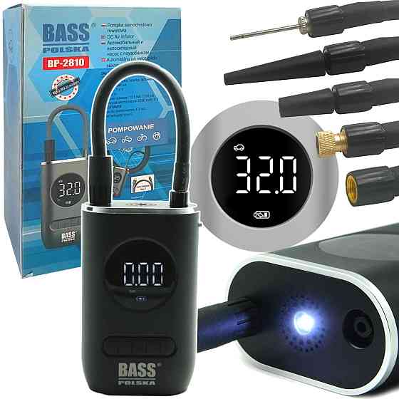 Компресор Bass Polska 2810 для автомобільних та велосипедних шин 70 Вт Київ