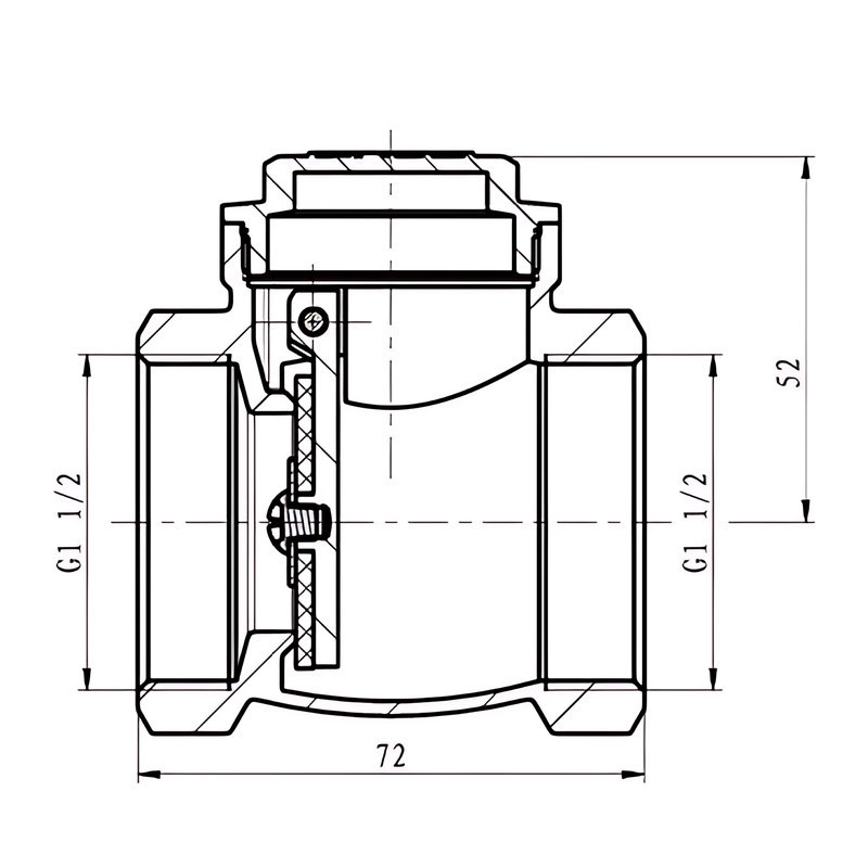 Клапан зворотній пелюстковий Koer KR.174-40 - 1 1/2" Т-подібний (KR5262)   ( 20547 ) Харків - фото 5
