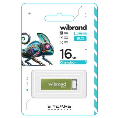 USB флеш накопитель Wibrand 16GB Chameleon Green USB 2.0 (WI2.0/CH16U6LG) Винница - изображение 2