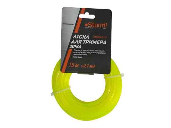 Волосінь для тримера, зірка (2.7 мм 15 м) Sturm GT3535-2.7-8 (читувати опис) Рівне