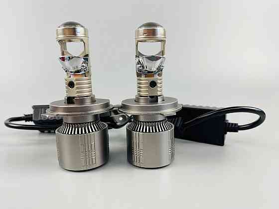 Лампа світлодіодна комплект 2 шт. 12 V 90 W set (реальних ватів) LED + лінза + цоколь H4 Мукачево