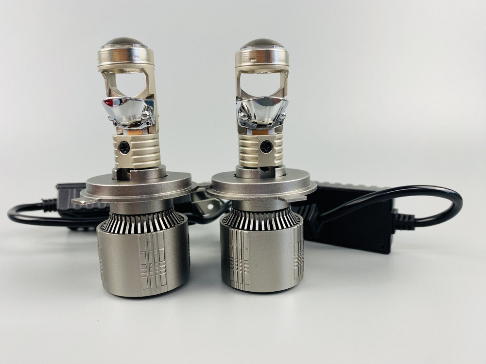 Лампа світлодіодна комплект 2 шт. 12 V 90 W set (реальних ватів) LED + лінза + цоколь H4 Мукачево - фото 5