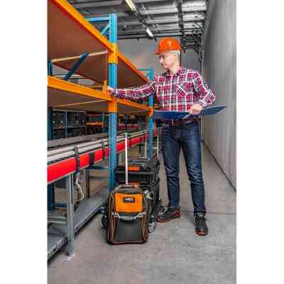 Каска захисна Neo Tools пластик поліпропілен HDPE, пряжка для регулювання, помаранчева (97-205) Вінниця