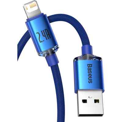 Дата кабель USB 2.0 AM to Lightning 2.0m 2.4A blue Baseus (CAJY000103) Вінниця
