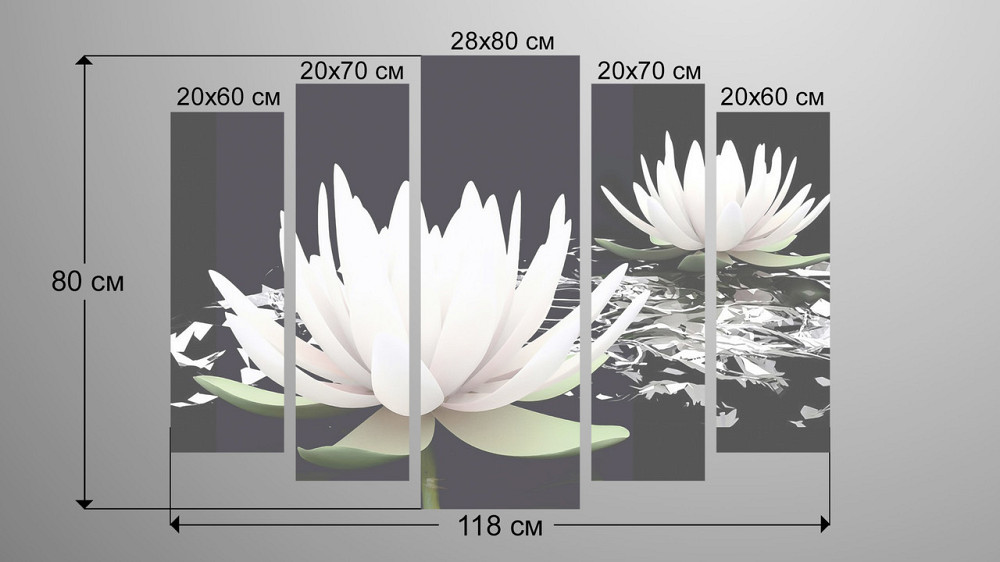 Модульная картина Цветы Лилия Art-8_5 Киев - изображение 3