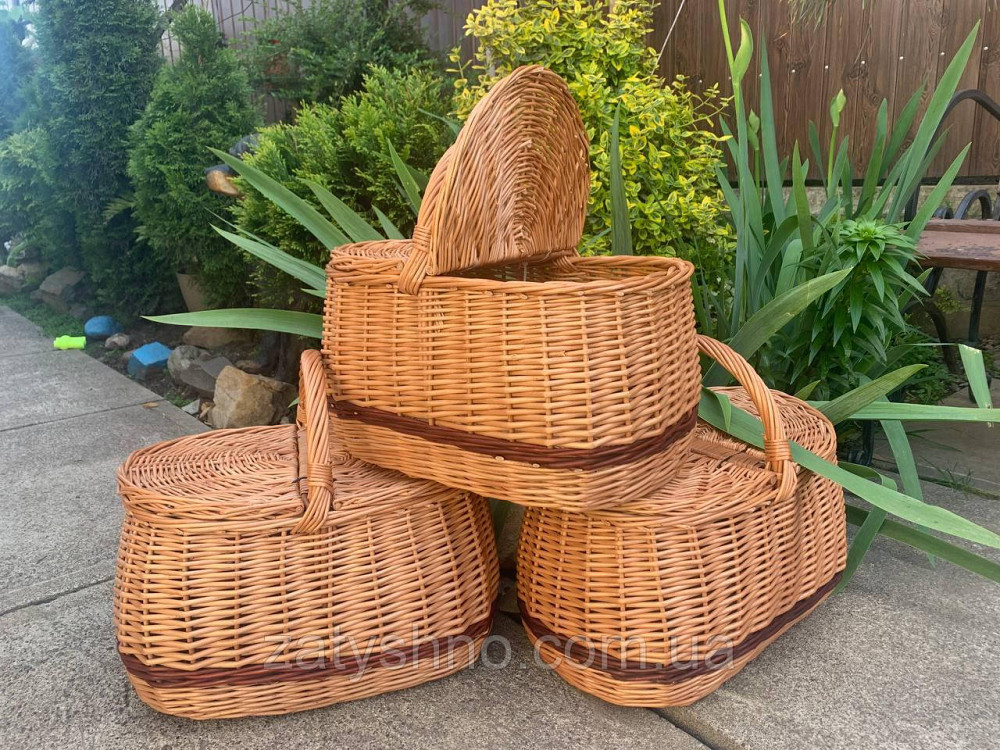 Корзина пикниковая овальная с ручкой Киев - изображение 4