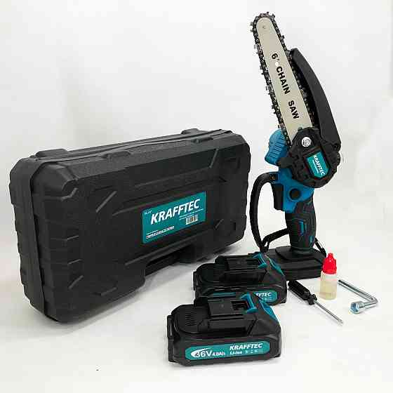 Ланцюгова міні-пилка для обрізання дерев Krafftec 15 см, Міні-пилка-сучкоріз, Дачна пилка QJ-30 Львів