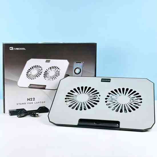 Підставка для ноутбука з охолодженням та утримувачем для телефону RGB light White Вінниця