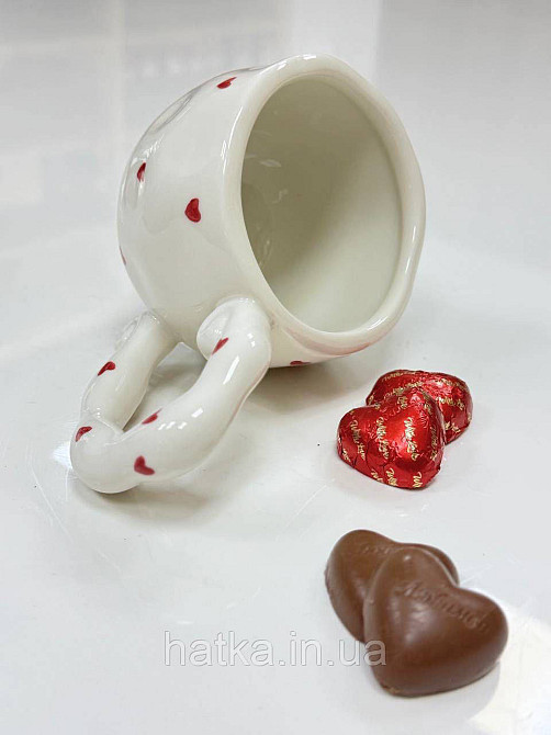 Чашка крухоль кераміка Olens "Міні сердечка" 300 мл 8030-423 Київ - фото 3