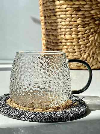 Кухоль чашка Olens "Леденець" 450 мл 8030-254 прозорий із сірою ручкою Київ