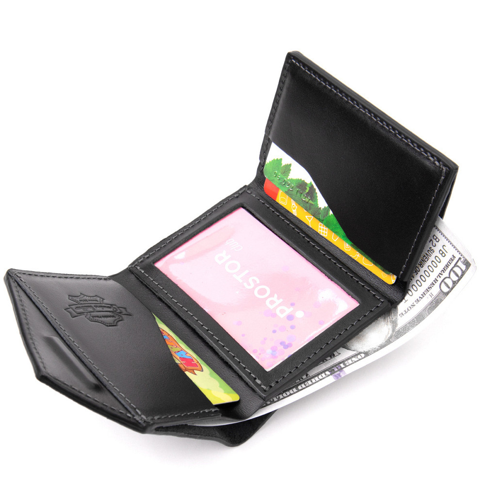 Портмоне кишенькове 11336 Grande Pelle Чорне Київ - фото 6