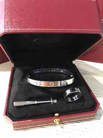 Cartier браслетс викруткою біле золото та кільце / Cartier браслет з викруткою й кільце Одеса