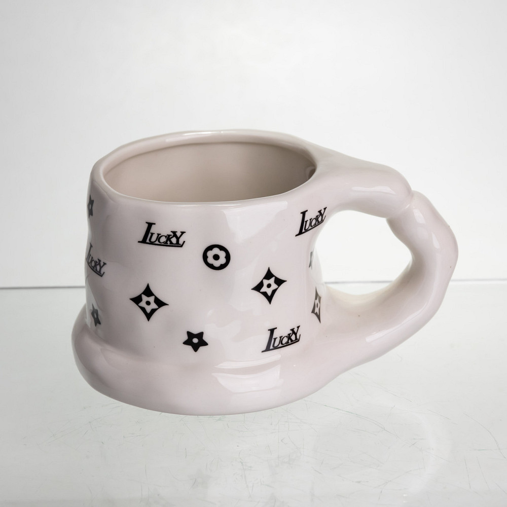 Чашка фарфоровая 500 (мл) оригинальная кружка на подарок чашка для чая и кофе Черный FM-11A SBR Киев - изображение 1