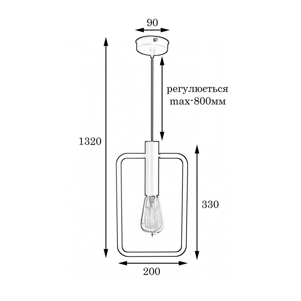Світильник лофт підвісний Е27 Asket NL 2033 BK чорний Київ - фото 3