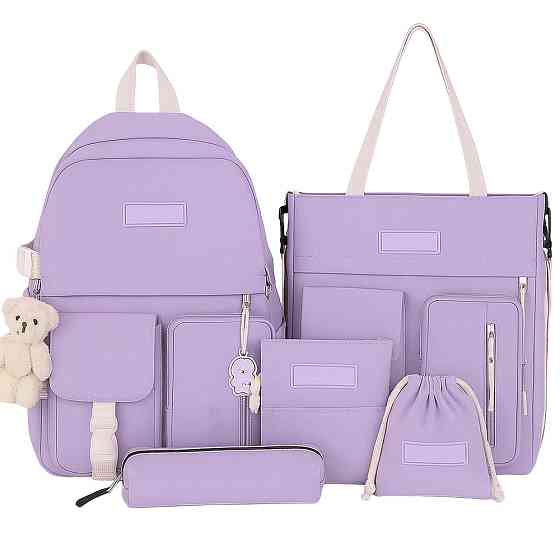 Рюкзак с сумками 5в1, Фиолетовый / Городской рюкзак / Рюкзак подростковый / Детский рюкзак / Портфель Киев