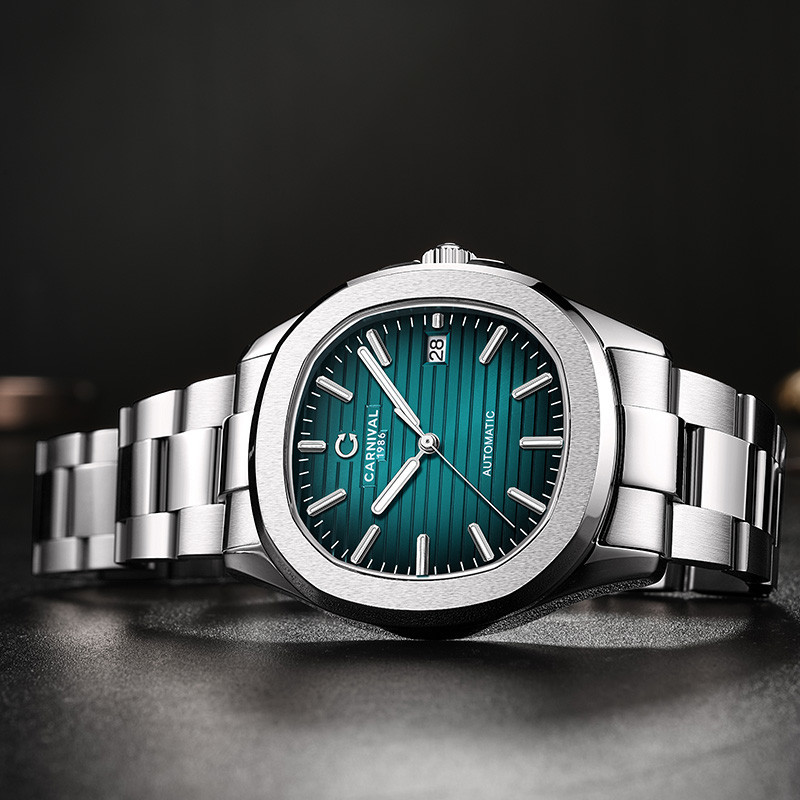 Годинник чоловічий механічний водостійкий Carnival Chronos Сріблястий Вінниця - фото 8