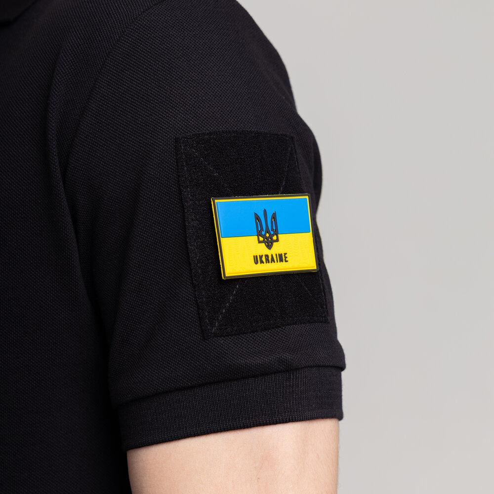 Легке тактичне літнє чоловіче чорне поло Pobedov Royal Військове Київ - фото 9