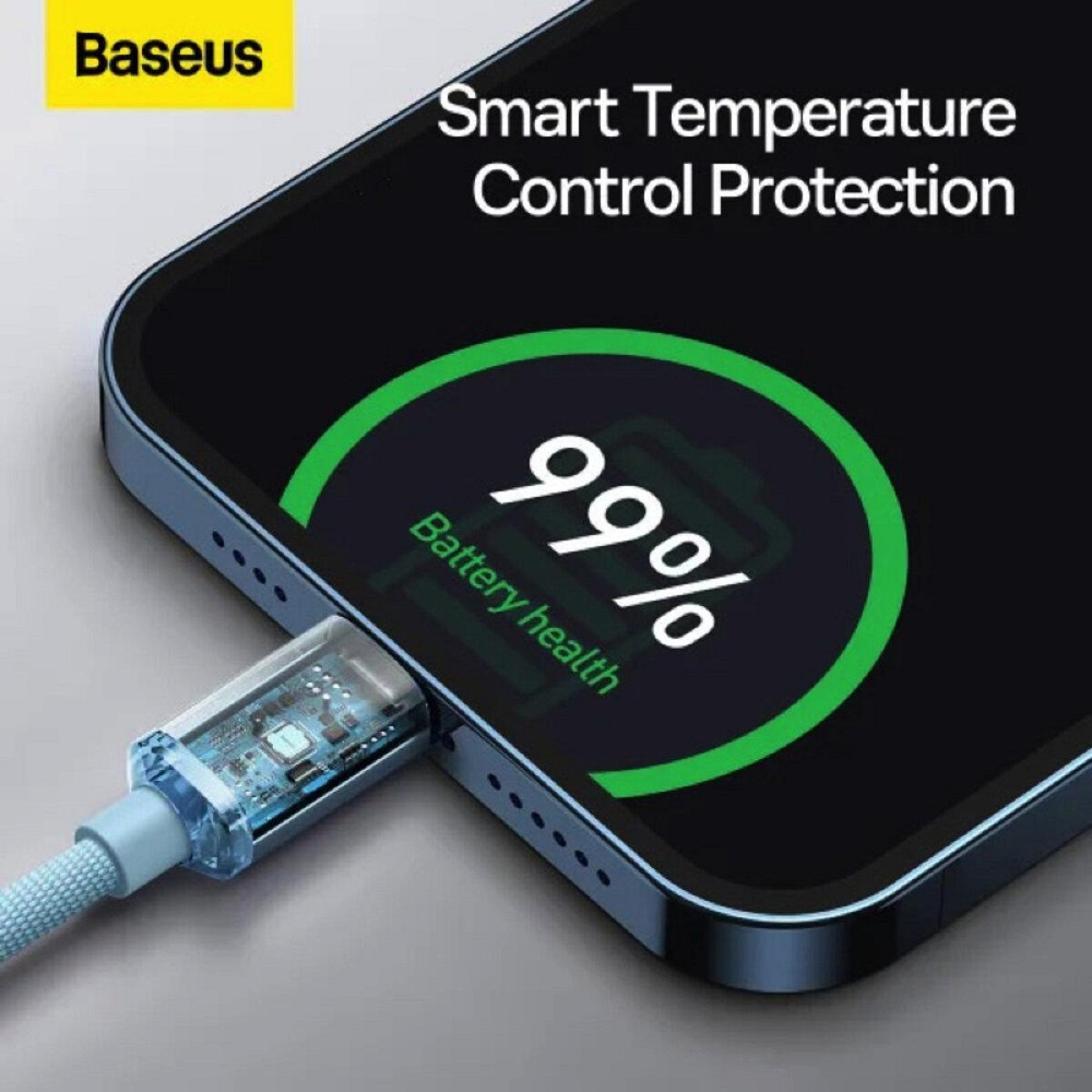 Кабель Type-C - Lightning Baseus Gem для швидкого заряджання та передачі даних 20W 2m Galaxy Blue P10373001311-01 Одеса - фото 8