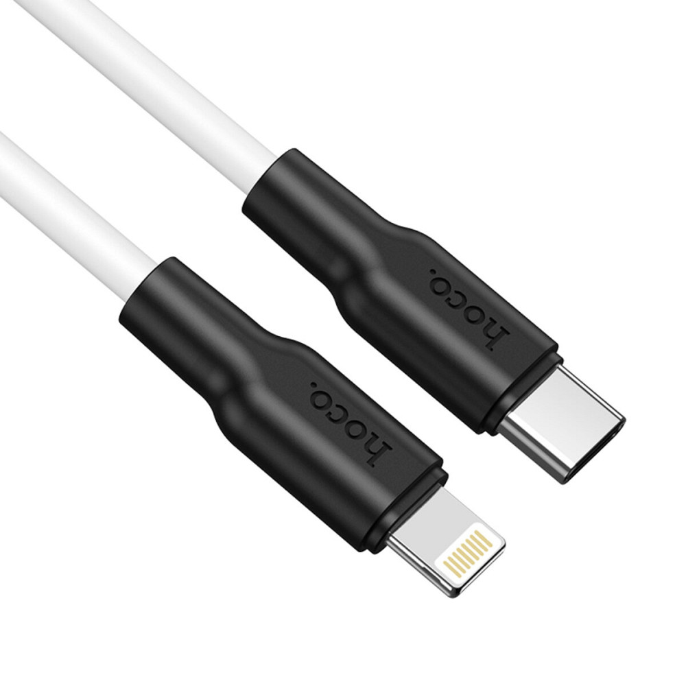 Кабель HOCO X21 Plus Type-C to iP 3A, 20W, 1m,  black and white Київ - фото 3