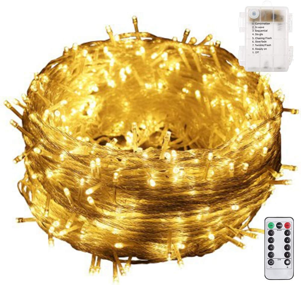 Світлодіодна гірлянда 100 LED / 10 метрів: Теплий білий, Пульт, Таймер, 8 режимів, Водонепроникна Київ - фото 2