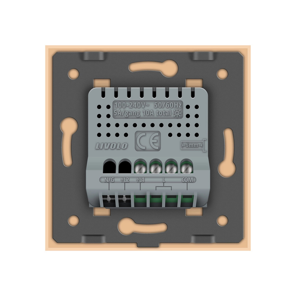 LIVOLO Розумний сенсорний прохідний/перехресний EC вимикач 1 сенсор LIVOLO золото матове скло Коломыя - изображение 9