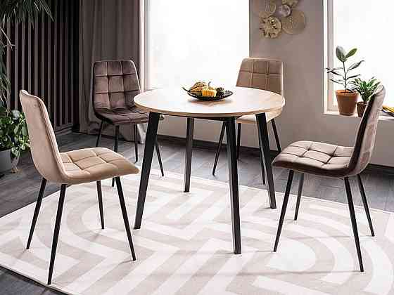 Стілець MILA VELVET чорний каркас/коричневий BL. 48 Днепр