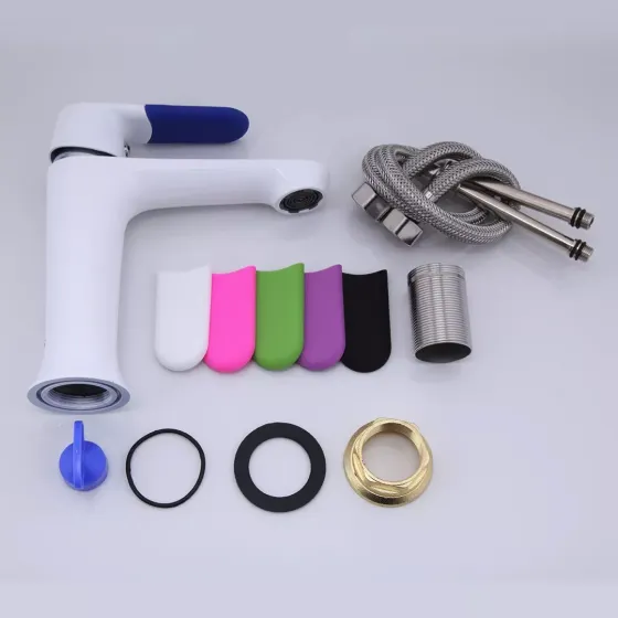 Смеситель для умывальника Frap F1034 белый/хром Киев