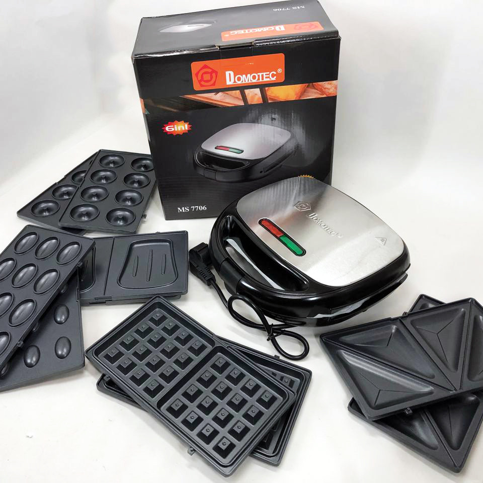 Мультипекар з пластиною для приготування бутербродів Domotec MS-7706 1000 w, Гриль електричний для дачі QB-98 Львів - фото 10