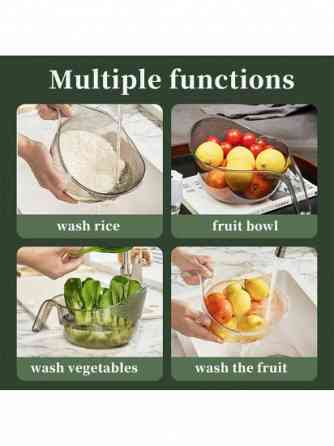 Прозора миска-сито 2 в 1 для фруктів, овочів, рису і круп Вінниця