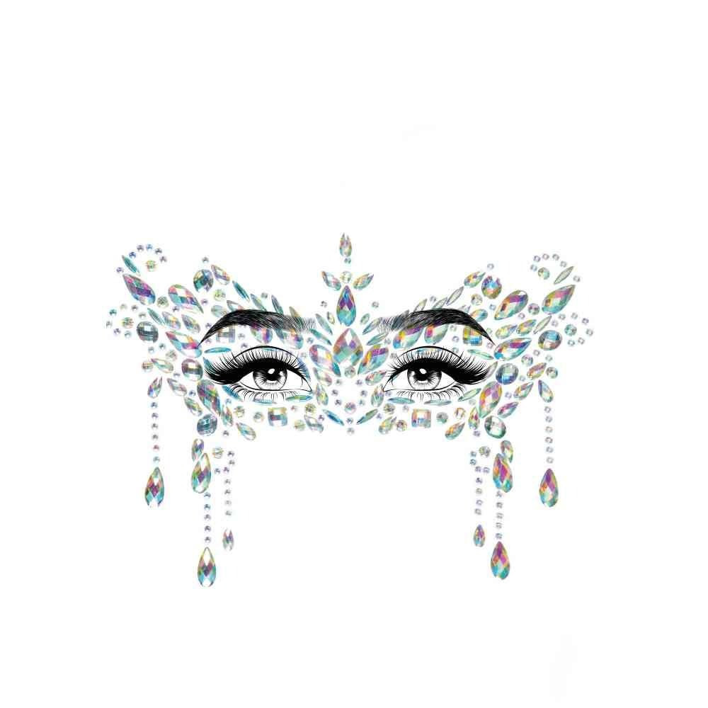 Наклейки для обличчя Diamond Sticker Masquerade White Leg Avenue Sex Aura Київ - фото 2