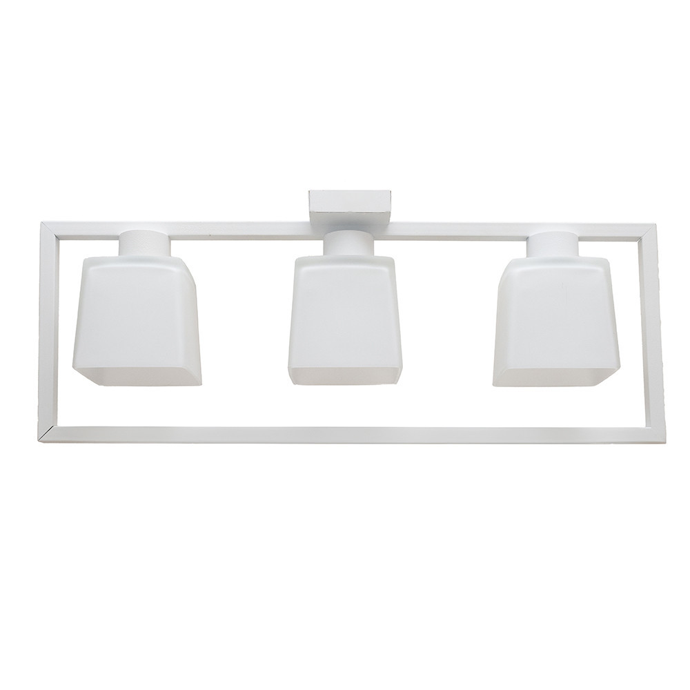 Люстра потолочная MSK Electric Boston на три плафона под лампу Е27 NL 400230-3 WH Одесса - изображение 2