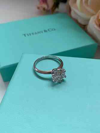 Кольцо Тиффани с цирконием, серебро 925 / упаковано в мешочек Tiffany Одесса