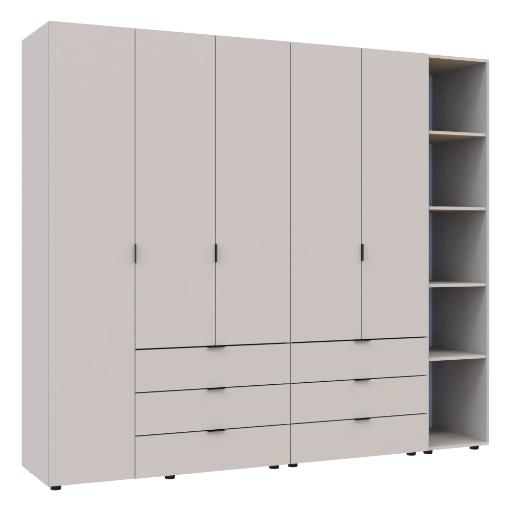 Комплект шаф для одягу Doros Гелар (3 шт.) 231,9х49,5х203,4 см Кашемір (DRS-011250) Львів - фото 9