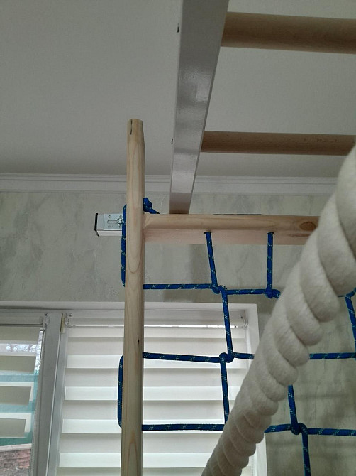 Шведська стінка Olimpic White спортивний дитячий куточок спорткомплекс з турником брусами для дітей тренажер Кам'янське - фото 7