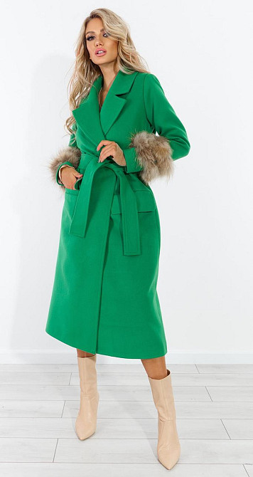 Пальто с натуральным мехом (42) Киев - изображение 4