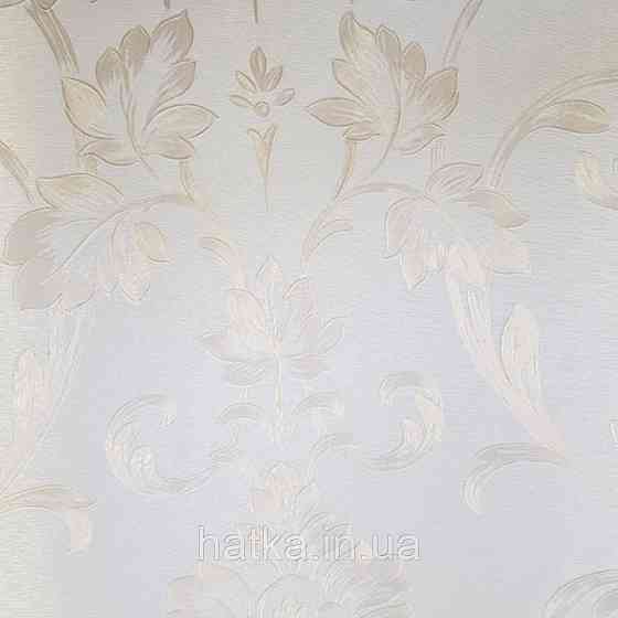 Шпалери вінілові на паперовій основі Sirpi Italian Silk 7 вензелі дамаски великі золотисті на пісочному Київ