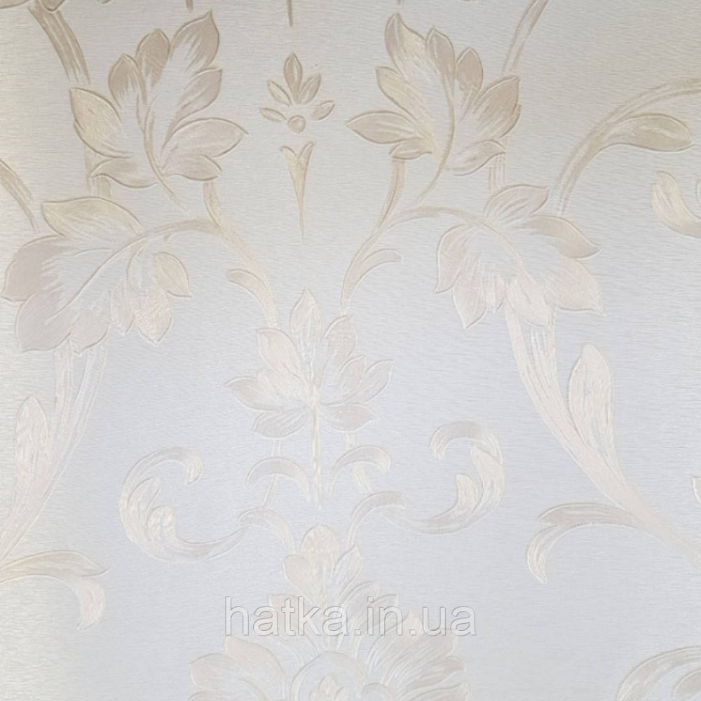 Шпалери вінілові на паперовій основі Sirpi Italian Silk 7 вензелі дамаски великі золотисті на пісочному Київ - фото 2