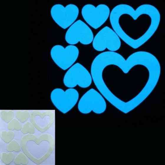 Сердечка світяться в темряві 10*10см Київ
