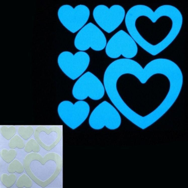 Сердечка світяться в темряві 10*10см Київ - фото 1