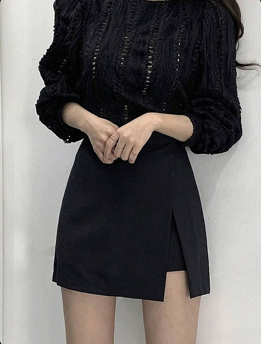 Базовая женская юбка-шорты костюмка люкс Черный, 44/46 Одесса - изображение 6