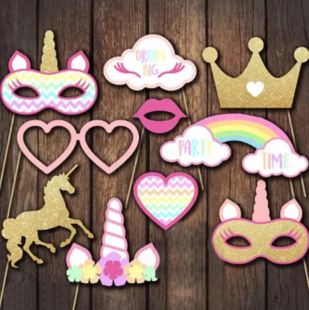 Фотобутафория Единорог для детей 10 деталей разноцветный Киев