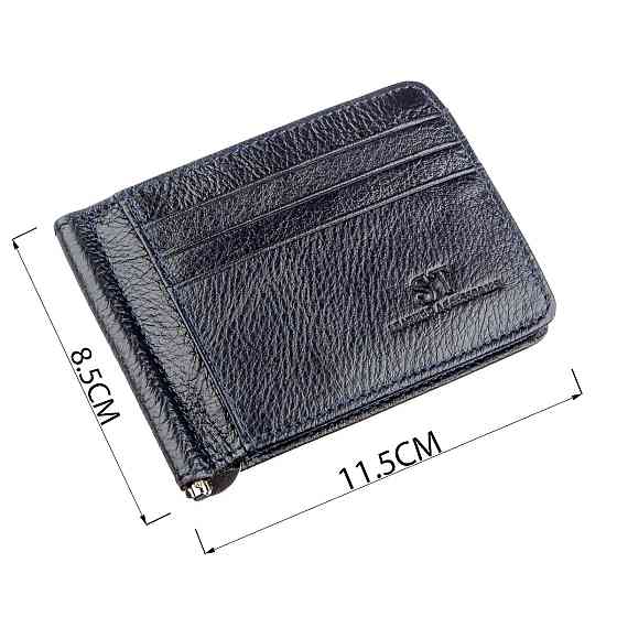 Кожаный зажим для мужчин ST Leather 18942 Синий Киев