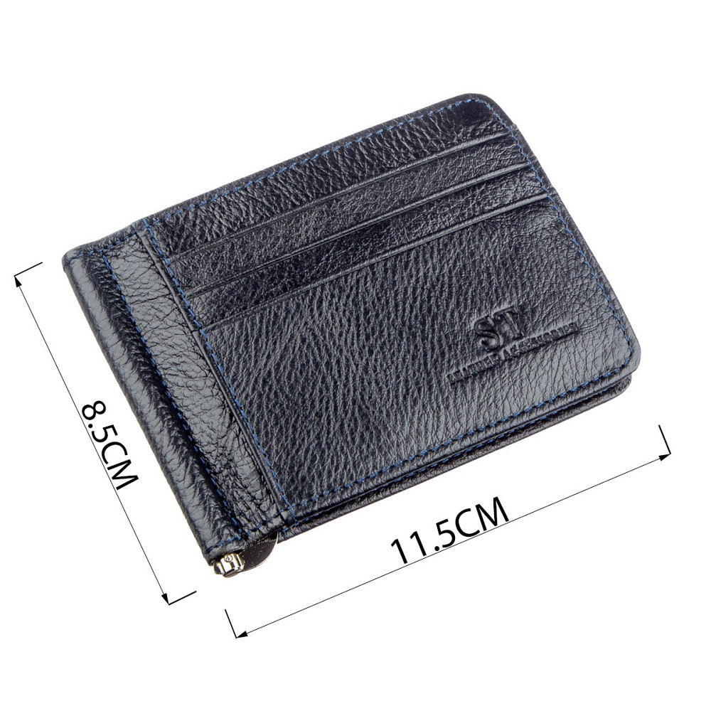 Кожаный зажим для мужчин ST Leather 18942 Синий Киев - изображение 3
